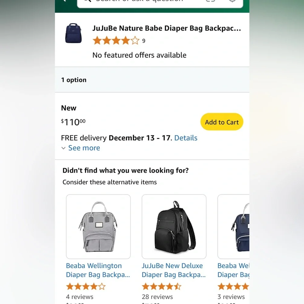 🔥JuJuBe NATURE DIAPER BAG🔥